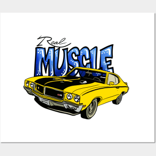 1970 Buick Skylark GSX Muscle Car Design Posters and Art